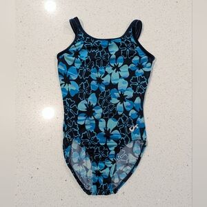HAWAIIAN HIBISCUS GK Elite AXS Adult Extra Small Gymnastics Dance leotard Floral